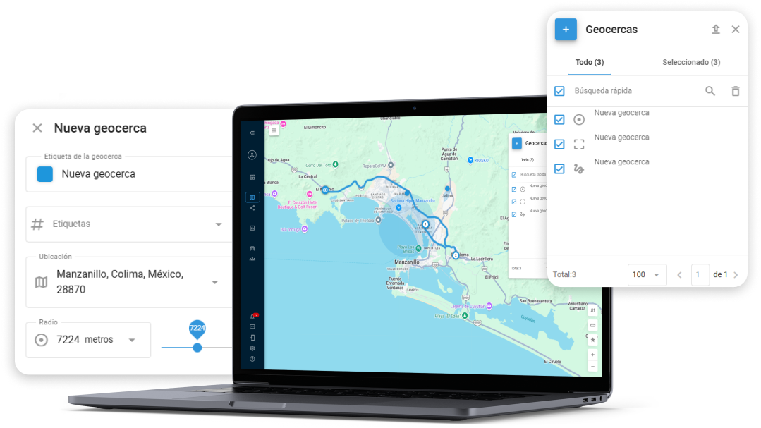 Crea perímetros y rutas virtuales